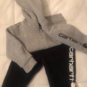 Carhartt Gray and Black Kids Matching Set